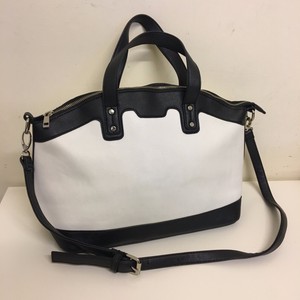 Select Black White Detatchable Strap Bowler Shoulder Per Tote Image Is Loading Select Black White Detatchable Strap Bowler Shoulder Per