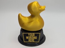 Personalised Rubber Ducky Trophy, Rubber Duck Fun Trophy, Rubber Duck Lover Gift