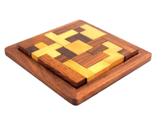 Holzpuzzle Farbmix Kinder klassisch Indien modernes Spiel Geschenk für Unisex - Bild 1 von 4