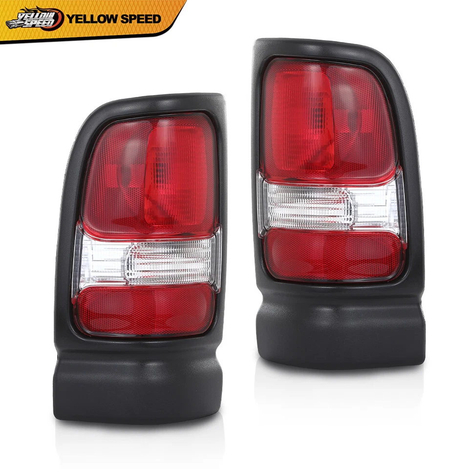 Pair Tail Lights Fit For 1994-2001 02 Dodge Ram 1500 2500 3500 Pickup Rear Lamps - Image 2 of 4