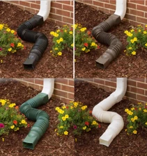 Expandable Flex Drain Downspout Extension Rain Pipe Spout Gutter Flexible 25-55"