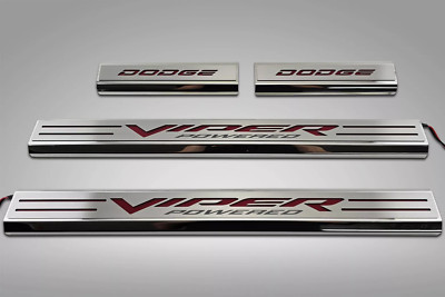 DODGE RAM SRT-10 FRONT AND REAR DOOR SILLS VIPER POWERED 4PC | FRONT ONLY LED IL