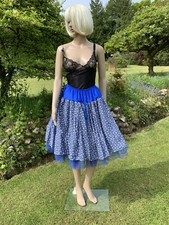 50s style Rock And Roll Full Petticoat/Skirt  12 -14 UK Blue