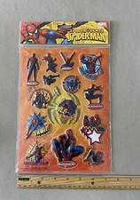 Marvel Spider-Man 3D Stickers Sheet Is 10  X 7 1/2   Includes 15 Stickers, New 