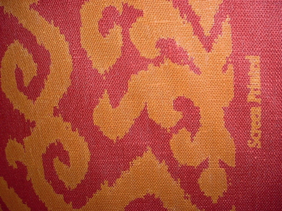 1-1/2Y Kravet Dressur 24 Sienna / Gold Printed South west Ikat Upholstery Fabric - Image 2 of 4