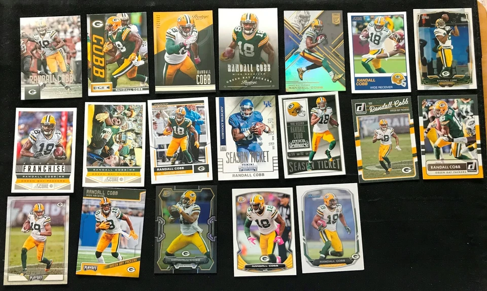 RANDALL COBB KENTUCKY, GREEN BAY PACKERS 44 DIFFERENT CARDS NMT COND. - Image 2 of 2