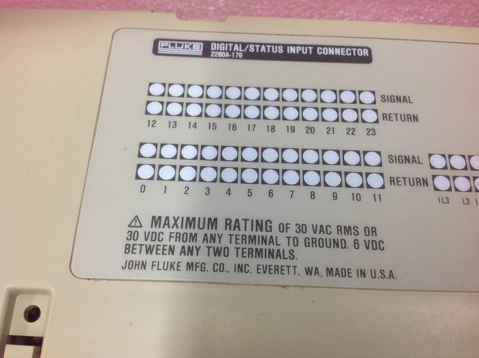 Fluke 2280A-179 Digital Status Input Connector Module, Removed 2280B Datalogger - Image 3 of 4