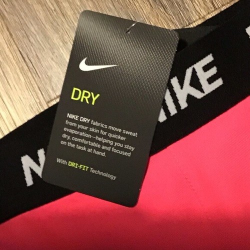 NEW Nike Dri-Fit Leggings Racer Pink Neon Bright Girls 3T or 4 Orig $30 - Picture 5 of 5