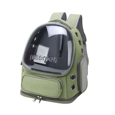 Tragetasche Haustier Rucksack Tragbar Haustier Ausflug Tasche Haustiertrage Zubehör (Grün)