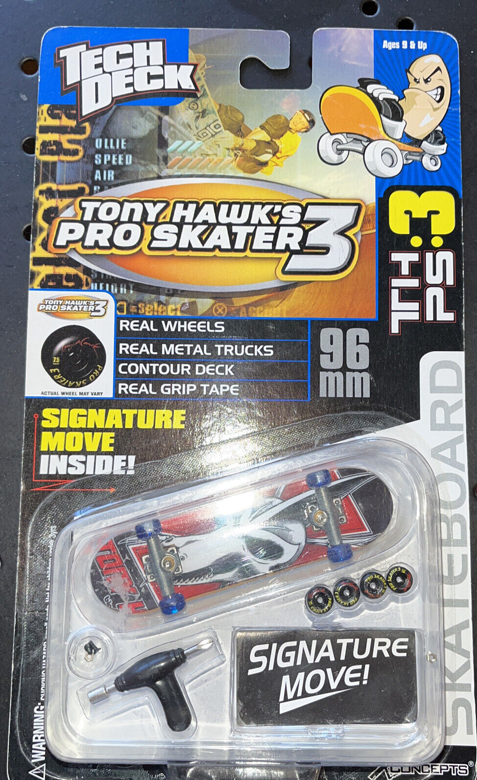 Tech Deck Tony Hawk's Pro Skater 3 THPS3 Finger Skateboard 96mm