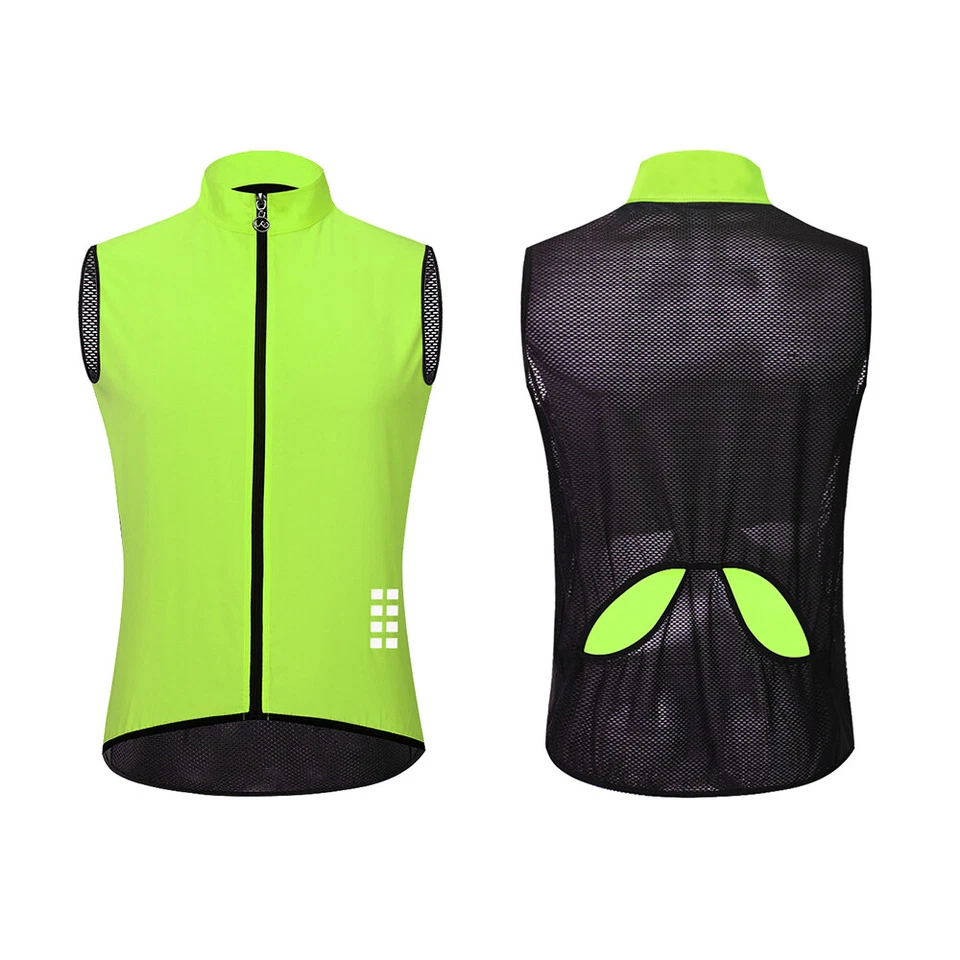 WOSAWE Mens Cycling Vest Reflective Biking Bicycle Gilet Back Mesh Breathable - image 4 of 4