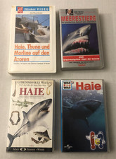 VHS Filme über Haie, Jens P. Hansen Blinker Video Haie Thune und Marline Azoren