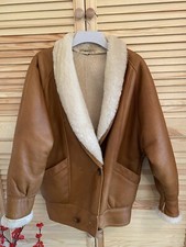 Vintage Lakeland Lambskin Leather Aviator Jacket Very Soft Oversized S
