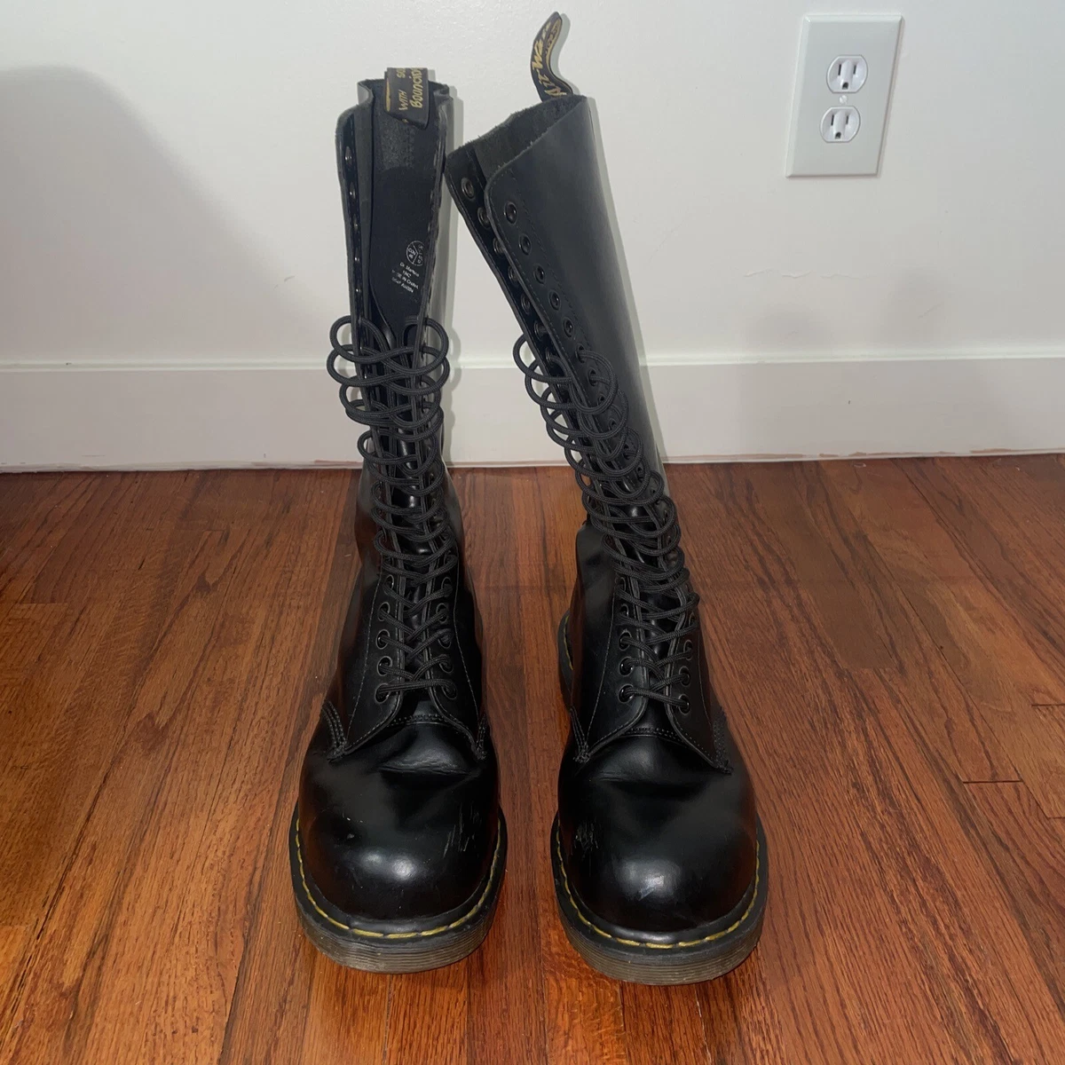 DR. MARTENS 1942 BOOTS Steel Toe 20 Eyelet Men s Sz US 12 UK 11