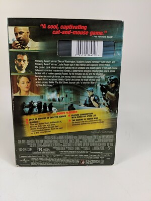 Inside Man (DVD, 2006) Denzel Washington Clive Owen Jodie Foster
