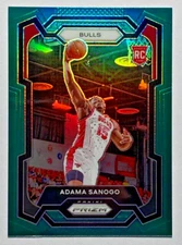 2023-24 Prizm Basketball #286 ADAMA SANOGO RC Green Prizm BULLS