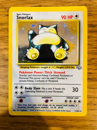 Snorlax (11/64) Holo Jungle Set Pokemon Card! FAST & FREE P&P! - Picture 8 of 78