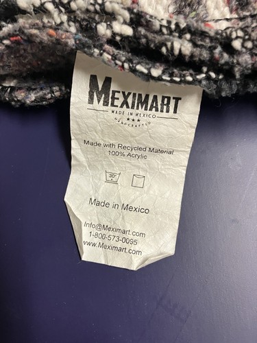 Mexican Vintage Falsa Blankets Throws Lot Of 3. 70” X 48” Franks Meximart Velmex - Picture 6 of 7