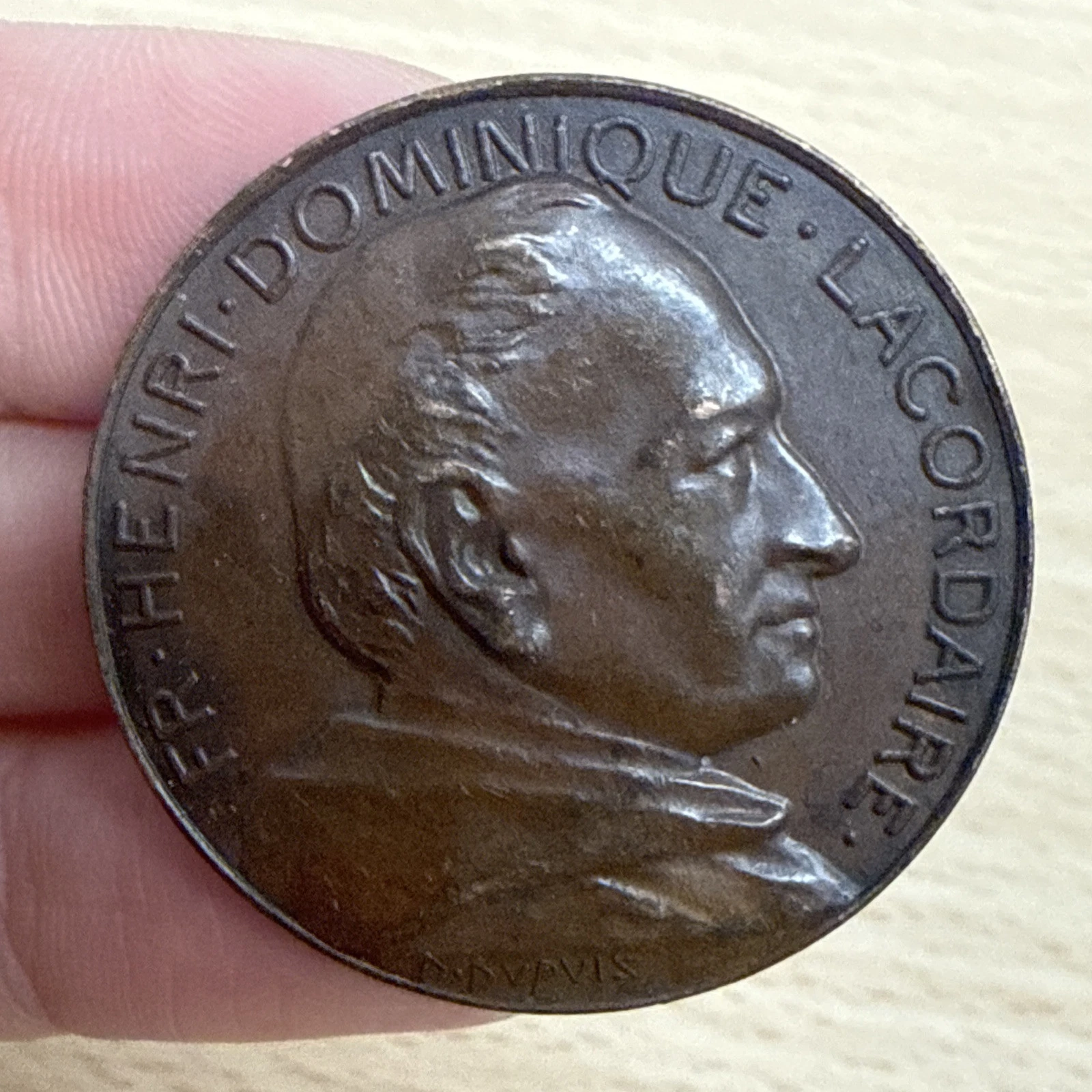 Médaille Fr Henri Dominique Lacordaire Par D Dupuis En Cuivre