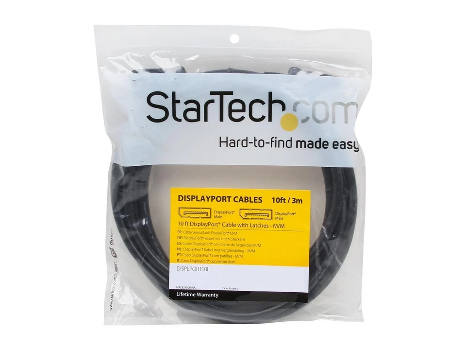 StarTech.com DISPLPORT10L 10 ft. Black Connector A: 1 - 20 pin DisplayPort - Image 3 of 3