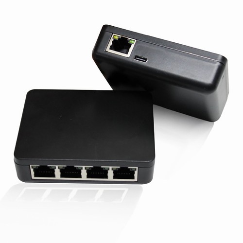 1 TO 4 Ways 1000Mbps RJ45 LAN Network Splitter Adapter With USB Power Cable - Afbeelding 8 van 18
