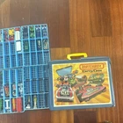 Vintage Matchbox Blue Carry Case 1976 Lesney Holds 48, 4 trays +23 cars