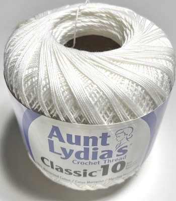 AUNT LYDIA CROCHET THREAD # 10. 1pk. WHILE . I Combine Ship.read Details