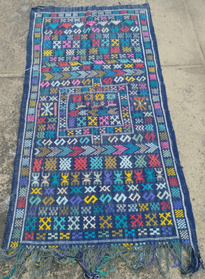 Vintage Handmade Morrocan Berber Wool Kilim Rug 170x94 cm
