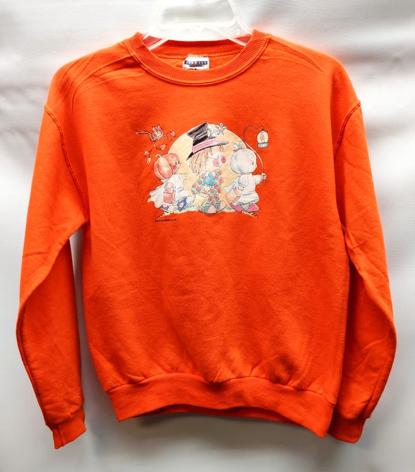 ¿De colección? Sudadera de Halloween naranja para niños XCVI Wildside LA, CA ~ Jerzees ~ LG 14-16 ~ Uni Foto 2 de 4
