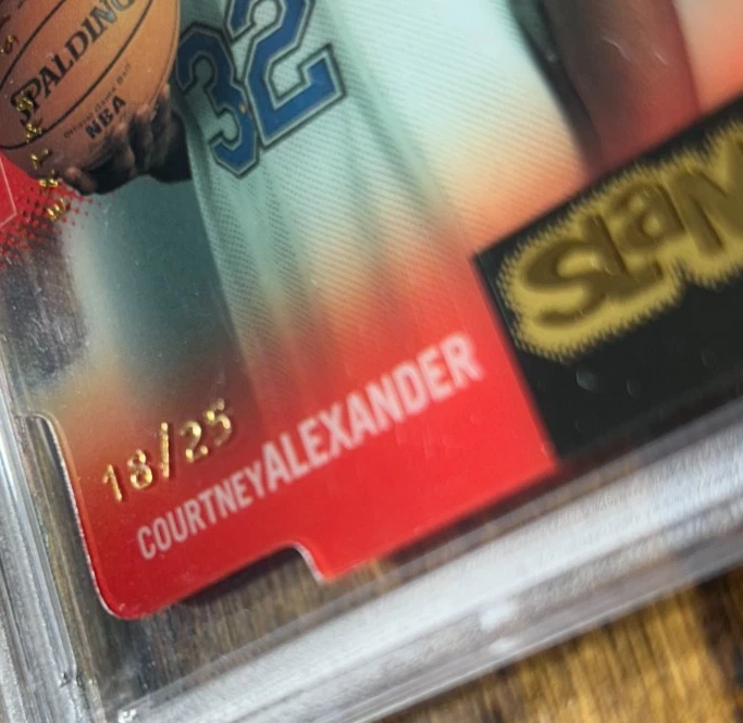 Courtney Alexander 2000-01 Upper Deck Slam Extra Strength 2 Gold /25 RC PSA 8 - Image 2 of 3