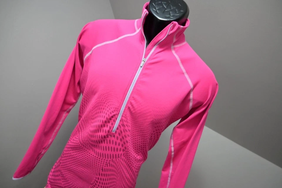 Nike Pro Running 1/4 Cremallera Rendimiento Dri Fit Chaqueta Ajustada Rosa Para Mujer Talla XL Foto 4 de 4