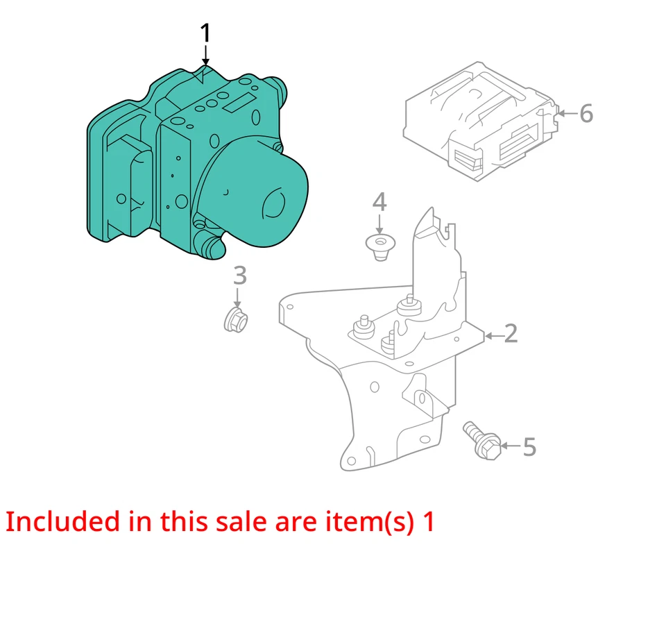 Anti-Lock Brake Part Assembly Fits 19 INFINITI QX50 748931 Foto 2 de 4