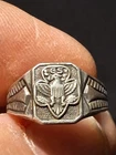 VINTAGE STERLING SILVER STAMPED GIRL SCOUTS ADJUSTABLE SIZE 6.7 - 7.5 RING