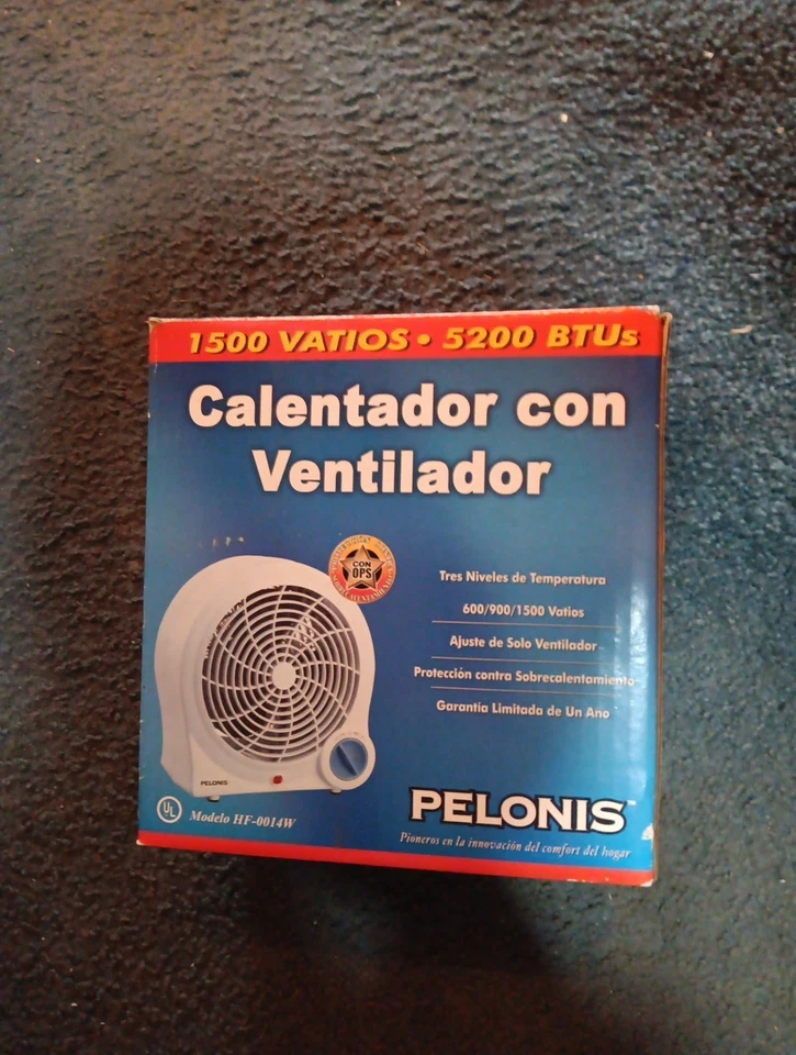 Ventilador compacto Pelonis Hf-0014w calentador eléctrico forzado 1500 vatios Foto 2 de 4