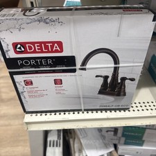 Delta Porter Two Handle Centerset Bathroom Sink Faucet Bronze 25984LF-OB-ECO