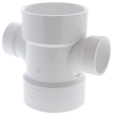 1pc (Nibco 'K270850) 3 X 1-1/2 PVC DWV Sanitary Cross