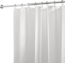 PEVA Mold and Mildew Resistant Plastic Shower Curtain Liner for Use Alone or wit