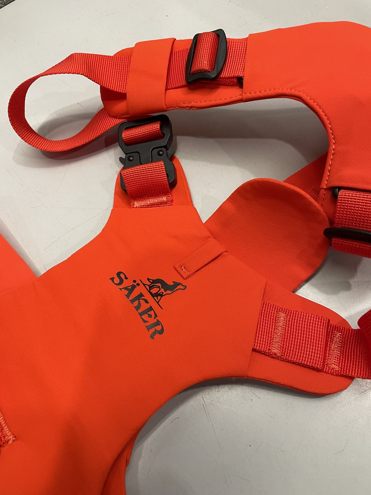 Saker Muse Dog Harness Large, Alpine Orange