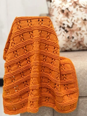 ZAARA'S KNITS HANDMADE Easy Lacy Dream Baby Blanket – Paper Knitting Pattern for Handmade Comfort