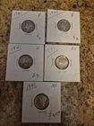 Lot Of 5 90% SILVER MERCURY DIMES 1941 . HIGH QUALITY COINS