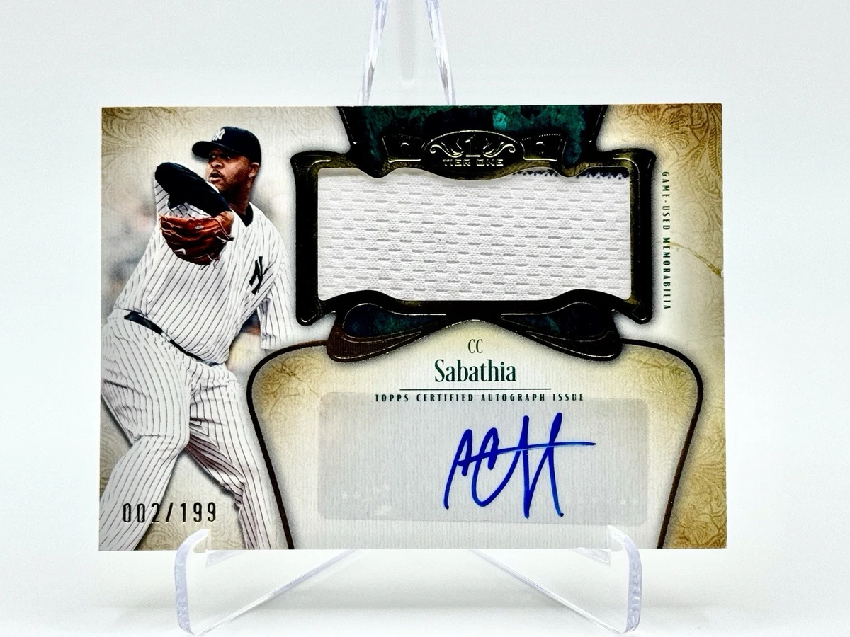 Topps CC Sabathia Autographed Baseball Sports Trading Cards 