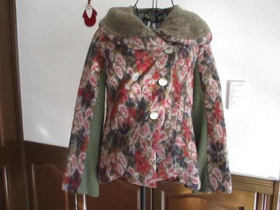 M.＆KYOKO Sato Seni floral knit jacket/coat Women Regular Size M Made in Japan