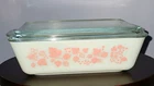 Vintage Pyrex #0503 Pink Gooseberry 1.5qt refrigerator dish w/ lid