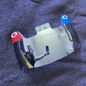 Oakley Football Helmet Visor Mirror Finish Silver *Used w/scuffs