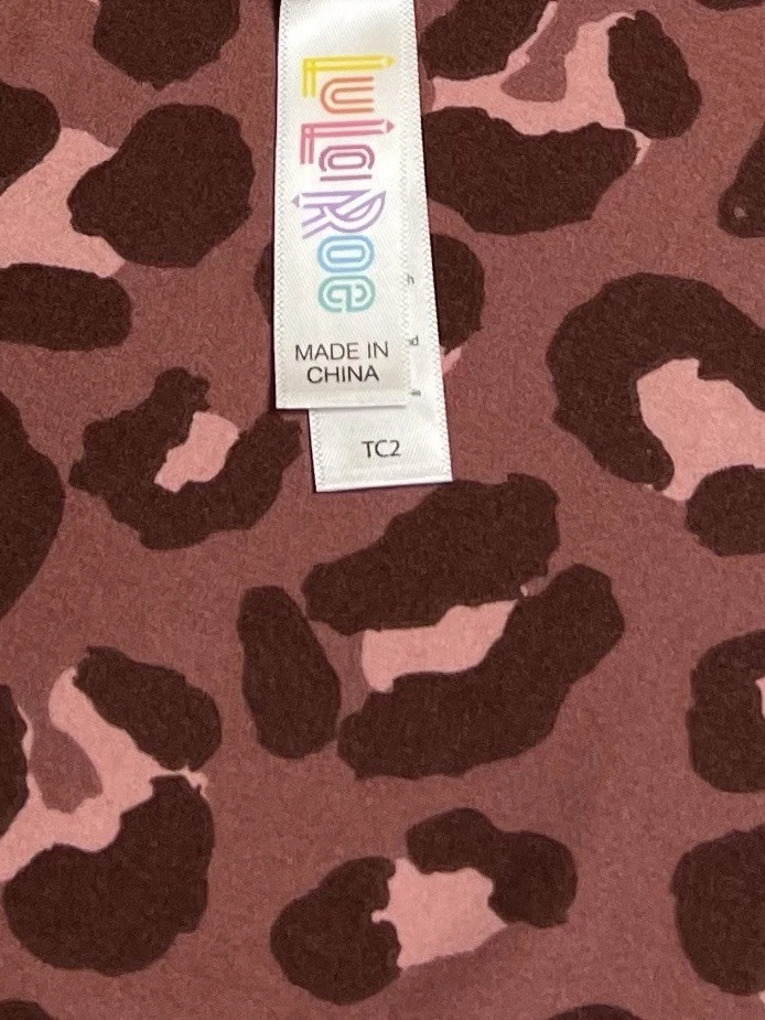 LuLaRoe Leggings TC2 Tall Curvy 2 Animal MAUVE PINK BROWN LEOPARD Sexy Casual - Image 4 of 4