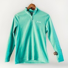 Regatta Mint Green Fleece Sweatshirt Size 10 Zip Neck pit to pit 19  