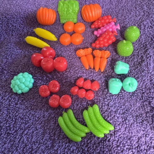 Barbie Größe Obst Gemüse Gemüse Äpfel Karotten Bananen Puppe Zubehör - Bild 2 von 8
