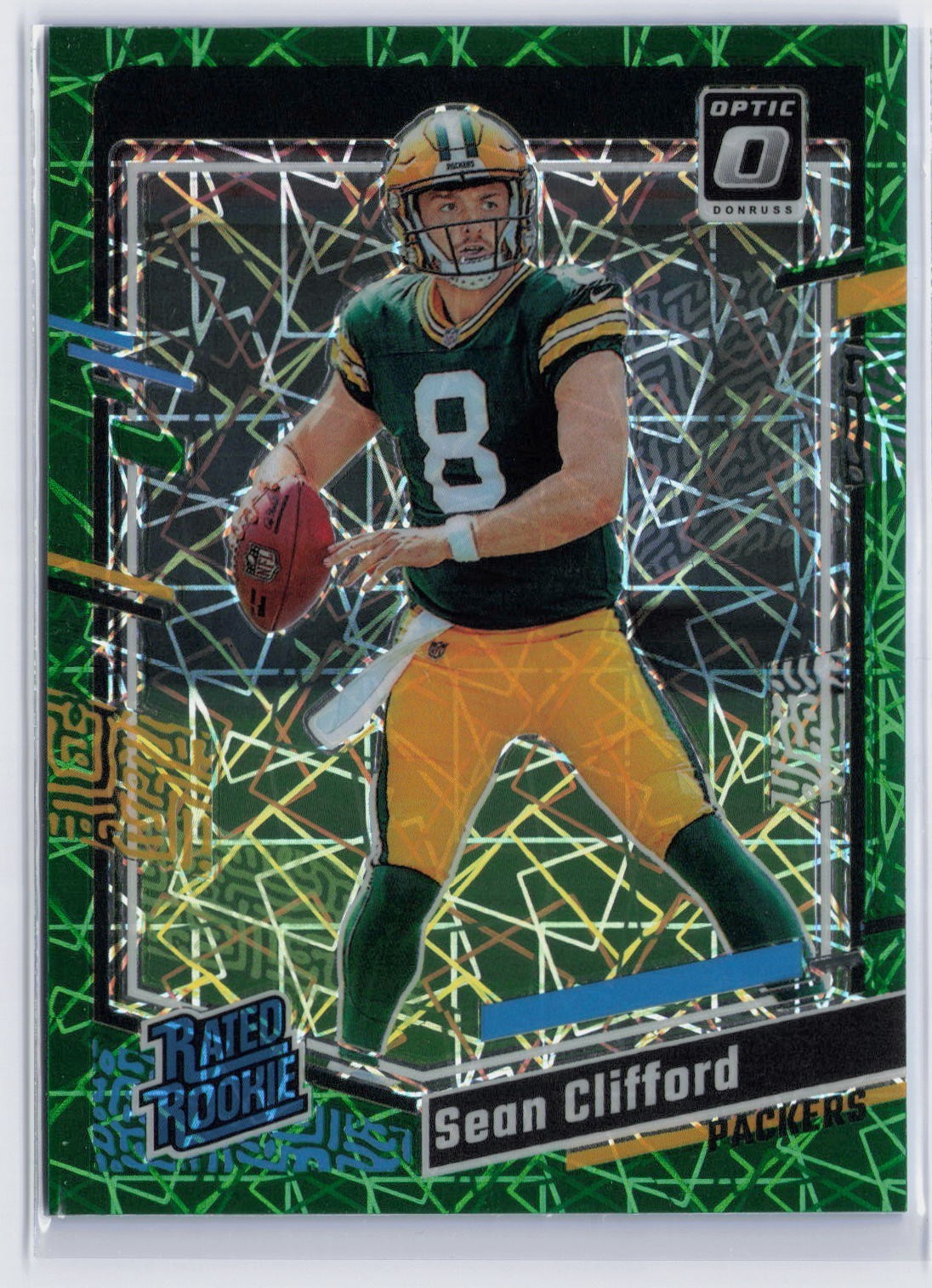 2023 Donruss Optic #242 Sean Clifford Rated Rookie Green Velocity Prizm RC