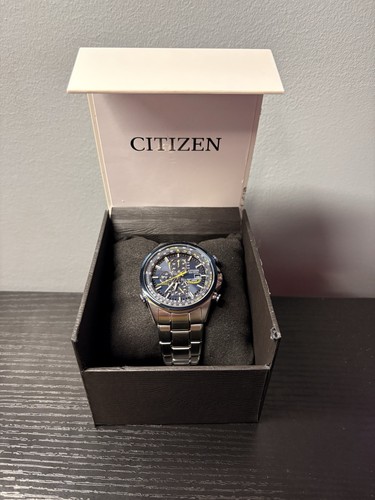 CITIZEN Blue Angels World Chronograph A-T Eco-Drive AT8020-54L Stahl Herrenuhr - Bild 9 von 9
