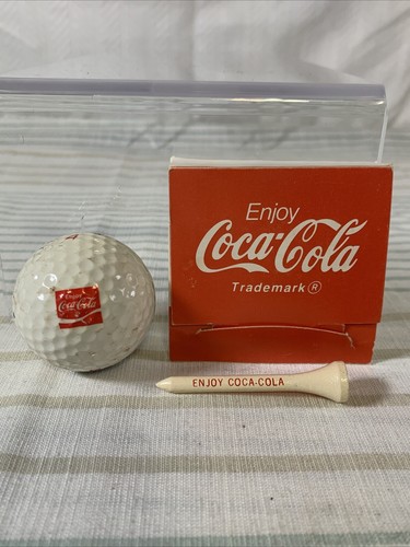 VTG Coca Cola Golf Tees Titleist DT4 Golf Ball Coke Advertise Logo